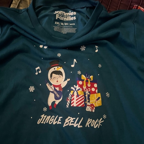 NWT- Kids Pajama Set - size 18/20- Blue and Red Plaid - Picture 3 of 6